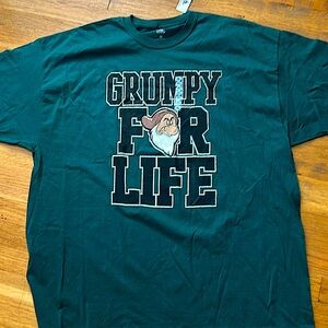 Walt Disney Grumpy For Life Adult T-Shirt BNWT